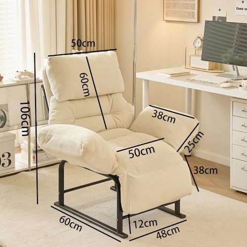 YANHAO リクライニングチェア リクライニングソファー 1人掛け ひとりがけソファー リクライニングイス アームレスト、背もたれ、フットレストは5段階に調節可能 座椅子 一人掛け 寝れる おしゃれ 椅子 一人暮らし 昼休み 収納ポケット付き チェア [2]