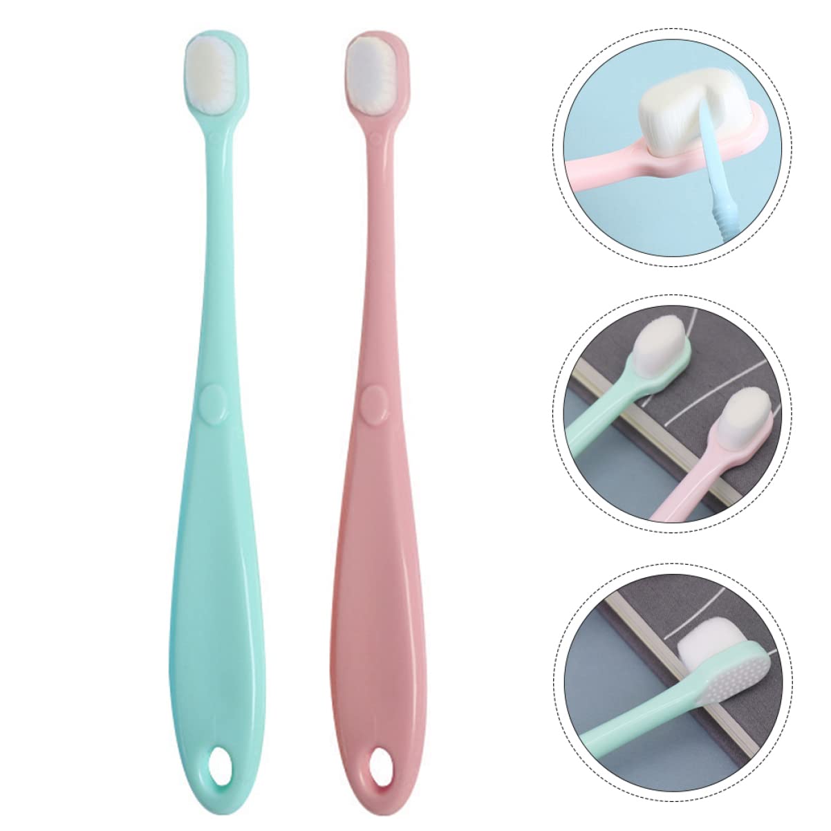 GOOHOCHY 2pcs Boys and Girls Toothbrush Baby Nursing Brush Pp Material Ultra-fine Infant Toothbrush Wall Hanging Baby-Friendly