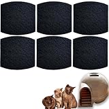 TeurWone Cat Litter Box Replacement Filters for Petmate Booda Clean Step Cat Litter Box, Activated Charcoal Filters Replacement to Absorb Odors and Litter Box Deodorizer for Keep Home Fresh (6 Pack)