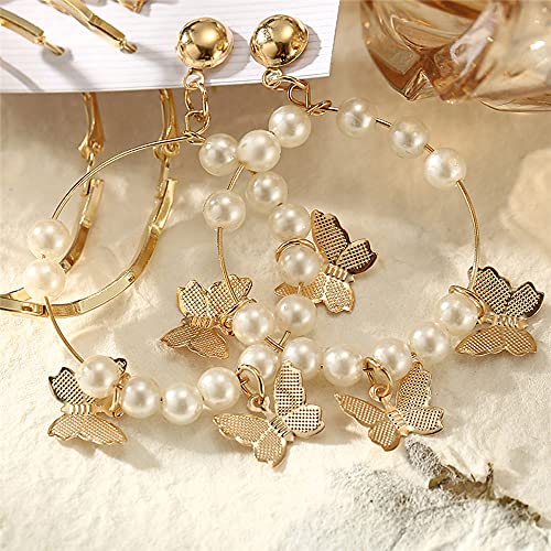 Image of Shining Diva Fashion Stylish Combo Metal Earrings for Women and Girls