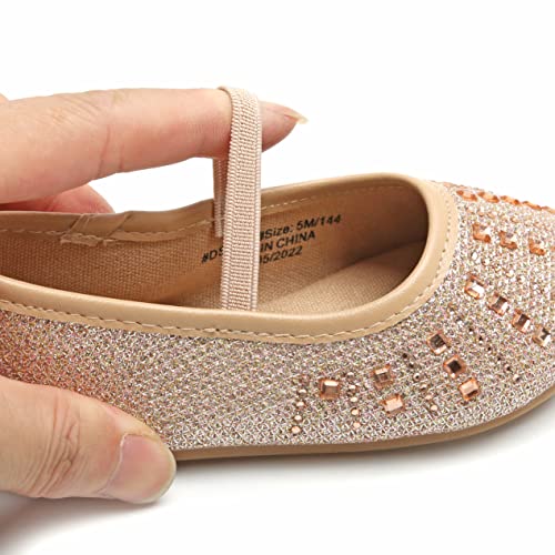 Image of GINFIVE Toddler Girls Dress Shoes Little Girls Mary Janes Ballerina Flats Shoes Toddler