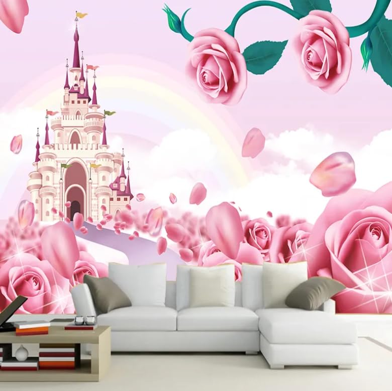 Papier peint photo 3D château écologique pour chambre enfant
