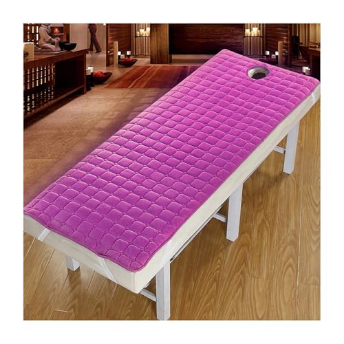 HDSDVNON Almohadilla Gruesa For Mesa De Masajes De SPA con Orificio For La Cara: Cubrecolchón con Banda Elástica Antideslizante For Cama O Mesa, Diseño De Cabezal(A,T70x190cm)
