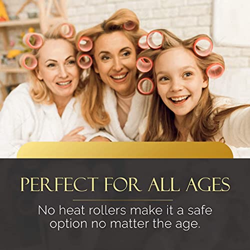 Large Hair Rollers For Long Hair [ 50 Pack ] – Easy To Use - 36 Rollers, 12 Clips, 1 Comb, 1 Reusable Bag - Jumbo Hair Rollers For Long Hair - Big Hair Rollers For Long Hair - Roller Set Hair Rollers With Clips - Jumbo Self Grip Hair Rollers - Big Velcro Hair Rollers #TOP6