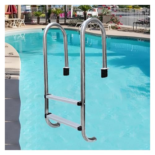 Escalera para piscina de 2 peldaños de acero inoxidable miniatura 1