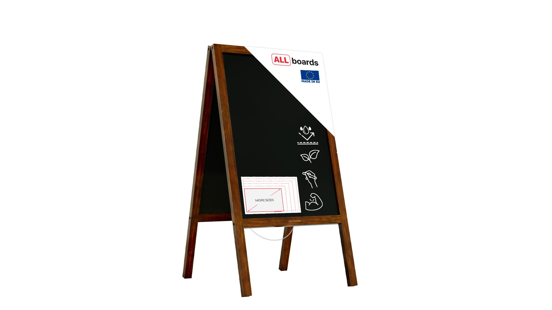 Tableau D'affichage 'Stop' En Bois Pour Trottoir - Style Café / Boulangerie - Neuf