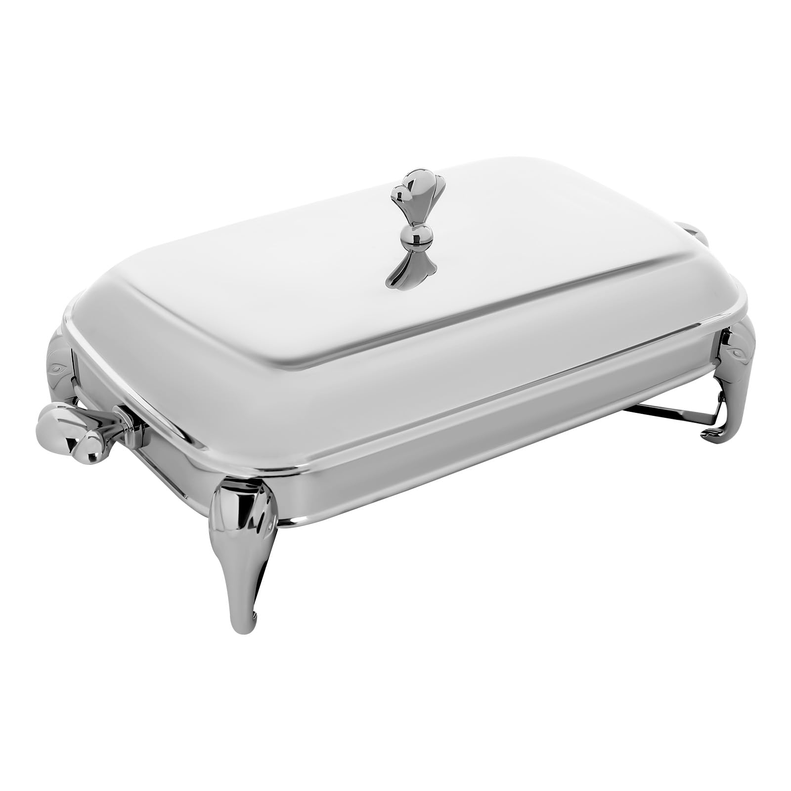 3 QT Chafing Dish Buffet Set, Stainless Steel Food Warmers with Lid and 2 Fuel Holder, for Catering, Parties and Weddings, Silver