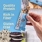 Quest Nutrition Cookies & Cream Protein Bars, 21g Protein, 4g Net Carbs, 1g Sugar, High Fiber, Gluten Free, Keto Friendly, 4 Count - Image 5