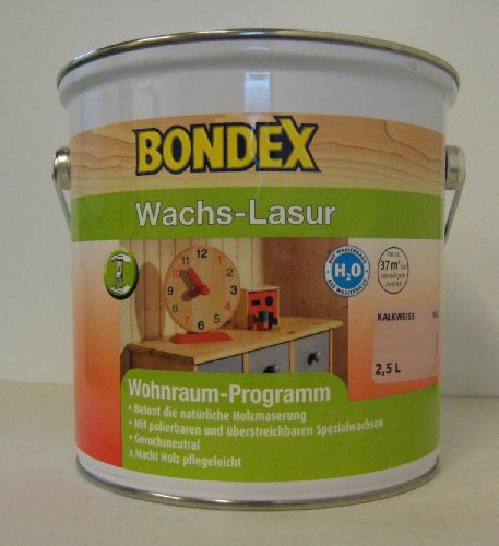 Preisvergleich Produktbild BONDEX Wachs-Lasur 2,5 L Kalkweiß