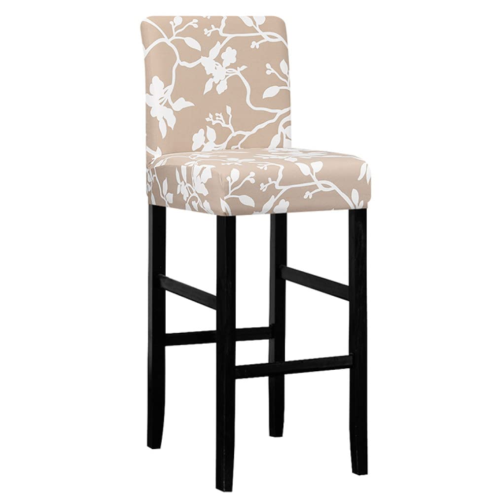 Housse de chaise de bar extensible et élastique couleur unie LIJUCAI