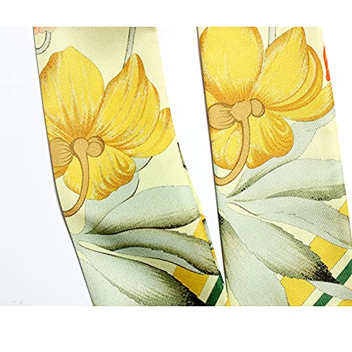 IMLECK Tulip Pattern Printing Hairband Handbag Handle Ribbon Fashion Bag Scarf for Women Girls3
