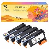 70 C9404A C9405A C9406A C9407A Printhead Replacement Kit (with Chip) Compatible for HP Z2100 Z3100 Z3200 Z5200 Z5400 Printers, Durable and Stable 1 Set