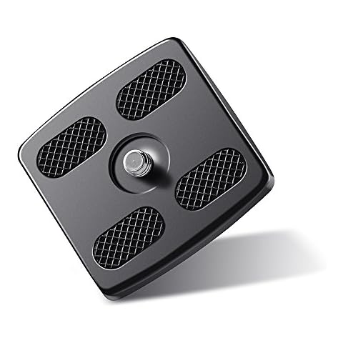 TYCKA Quick Release Plate Universal Replace, QR Plate Standard for Tripod with 1/4 inch Screw Black Cover