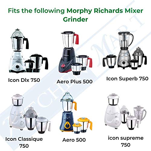 Image of Kitchen Mart Medium Jar compatible with Morphy richards mixer Grinder - Medium Jar 1000 ML