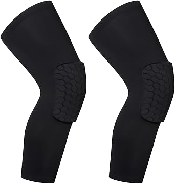 BaronHong Hex Knee Sleeve Compression Pads Knee Pads Wrestling Brace Leg Honeycomb Pad for Volleyball Basketball Adult Youth