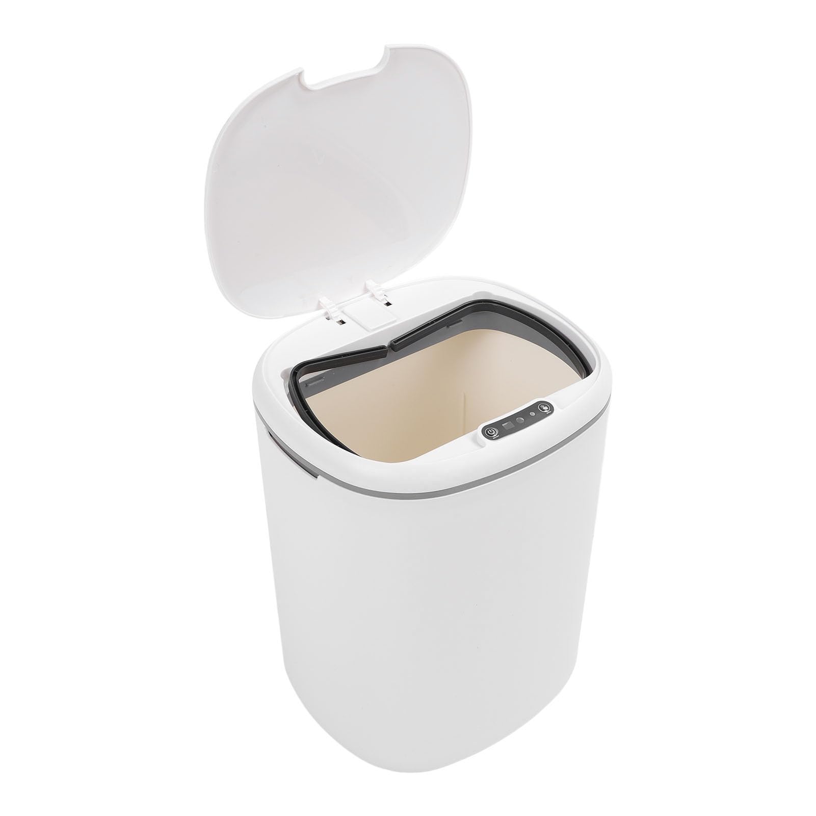 Smart Sensor Wastrohr Can, Automatic Motion Sensor Badezimmer Mülleimer, Smart Sensor Müll Can High End 18L großer Kapazität Automatischer Müll mit LED -Licht für Living RO