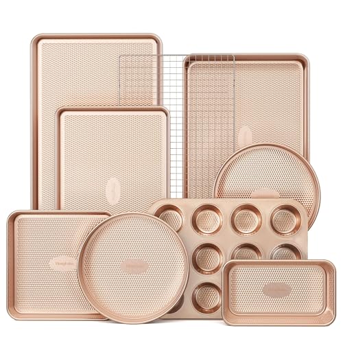 HONGBAKE 9-Piece Nonstick Bakeware Set