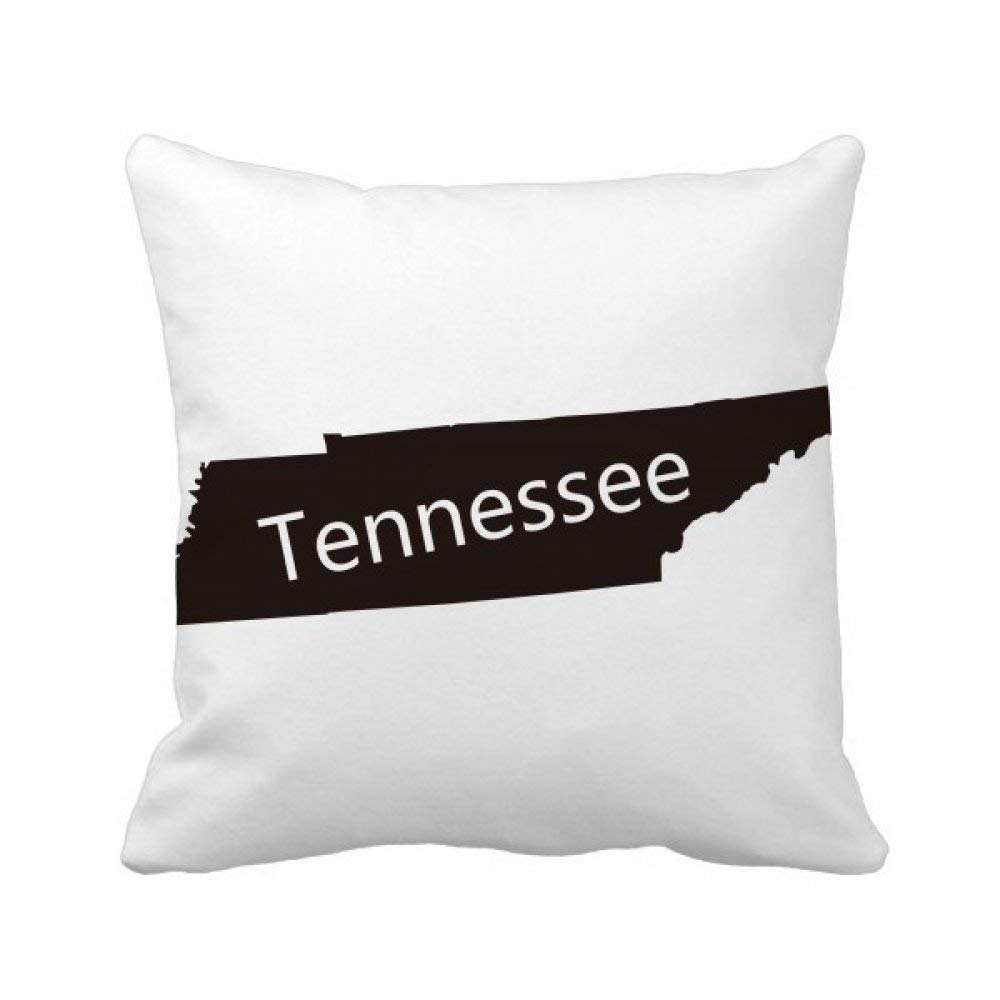 Plan carré coussin Tennessee : cadeau déco original pour passionnés de voyage
