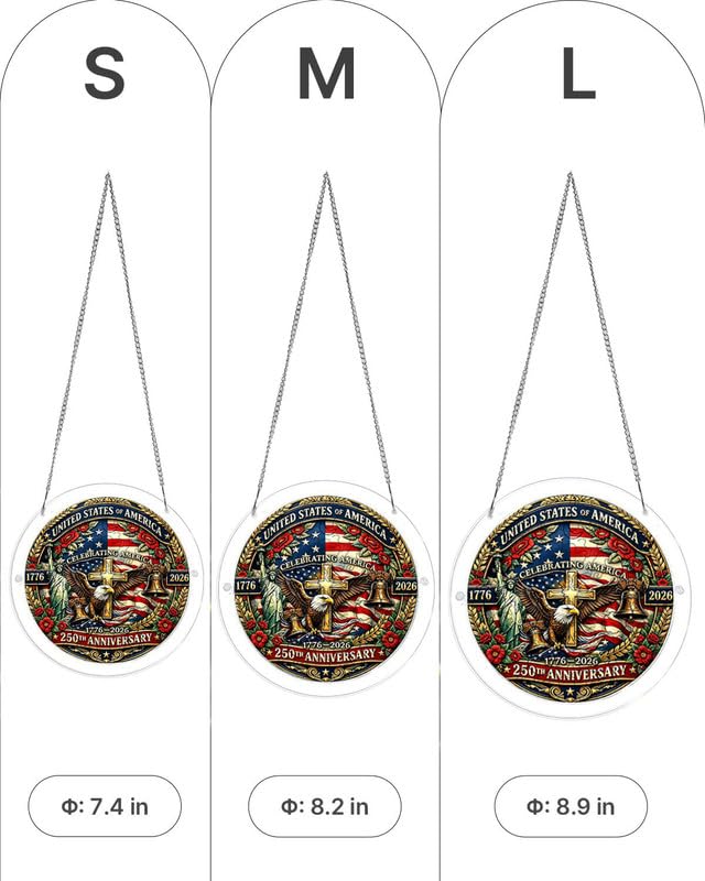 Puzzle acrílico irregular con 83 piezas comemorativo del 250 aniversario de USA, con diseño 2-en-1 de puzzle y colgante para ventana miniatura 2