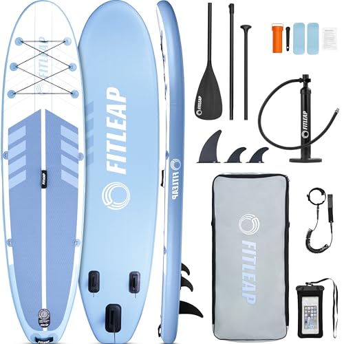 Fitleap Premium Stand Up Paddling Board Set, aufblasbares SUP Board mit Pumpe, verstellbarem Paddel...