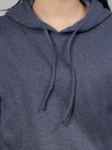 Image of Style Quotient Women Grey Hooded Oversized Sweatshirt