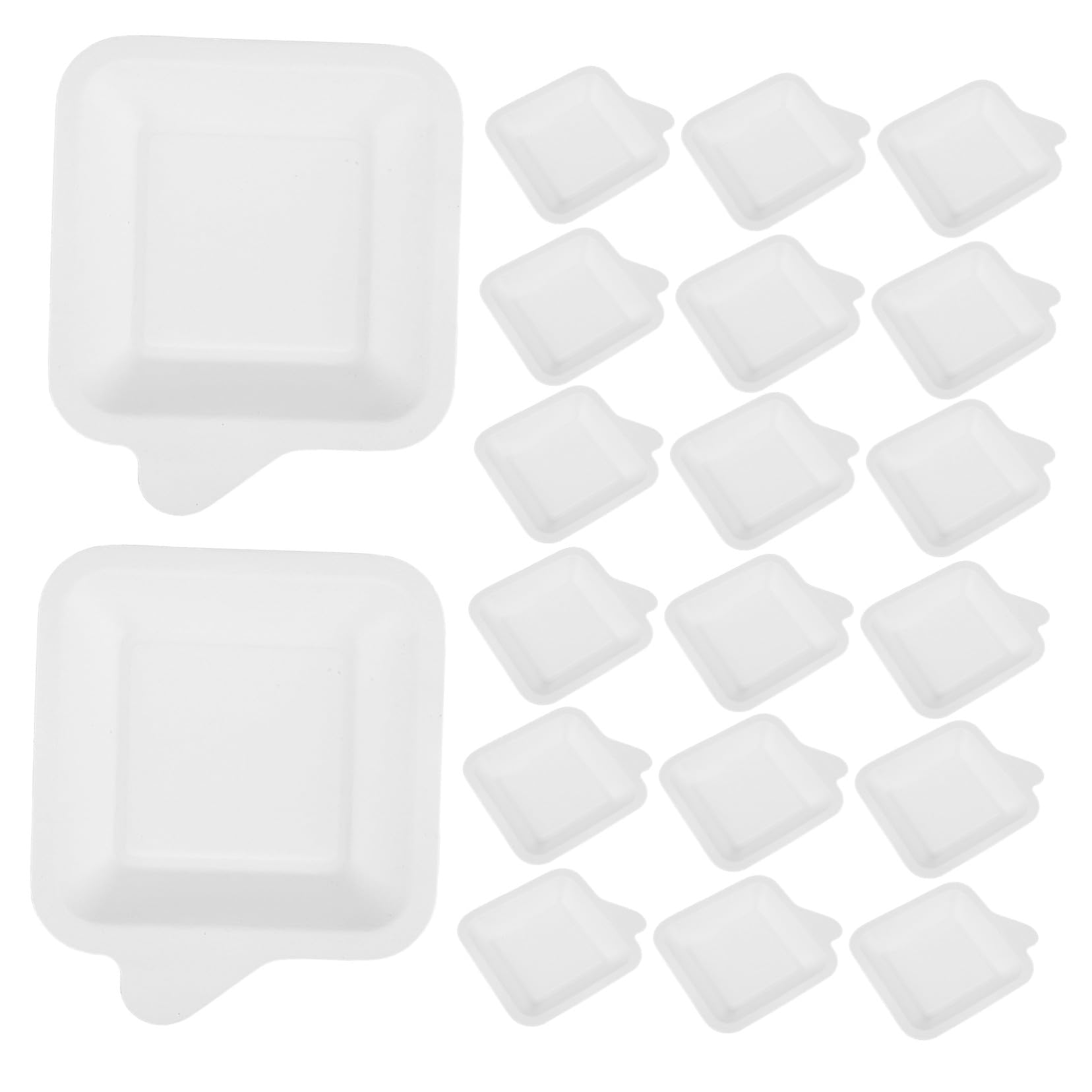 Homoyoyo 100piezas Platos de Papel Cuadrados Pequeños para Postres Tartas y Cumpleaños Plato de Papel Grueso para Fiestas Cenas y Barbacoas de Postre para Eventos Especiales