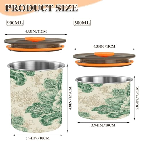 Envase de café sellado Kigai Floral Paisley acero 30 oz miniatura 2
