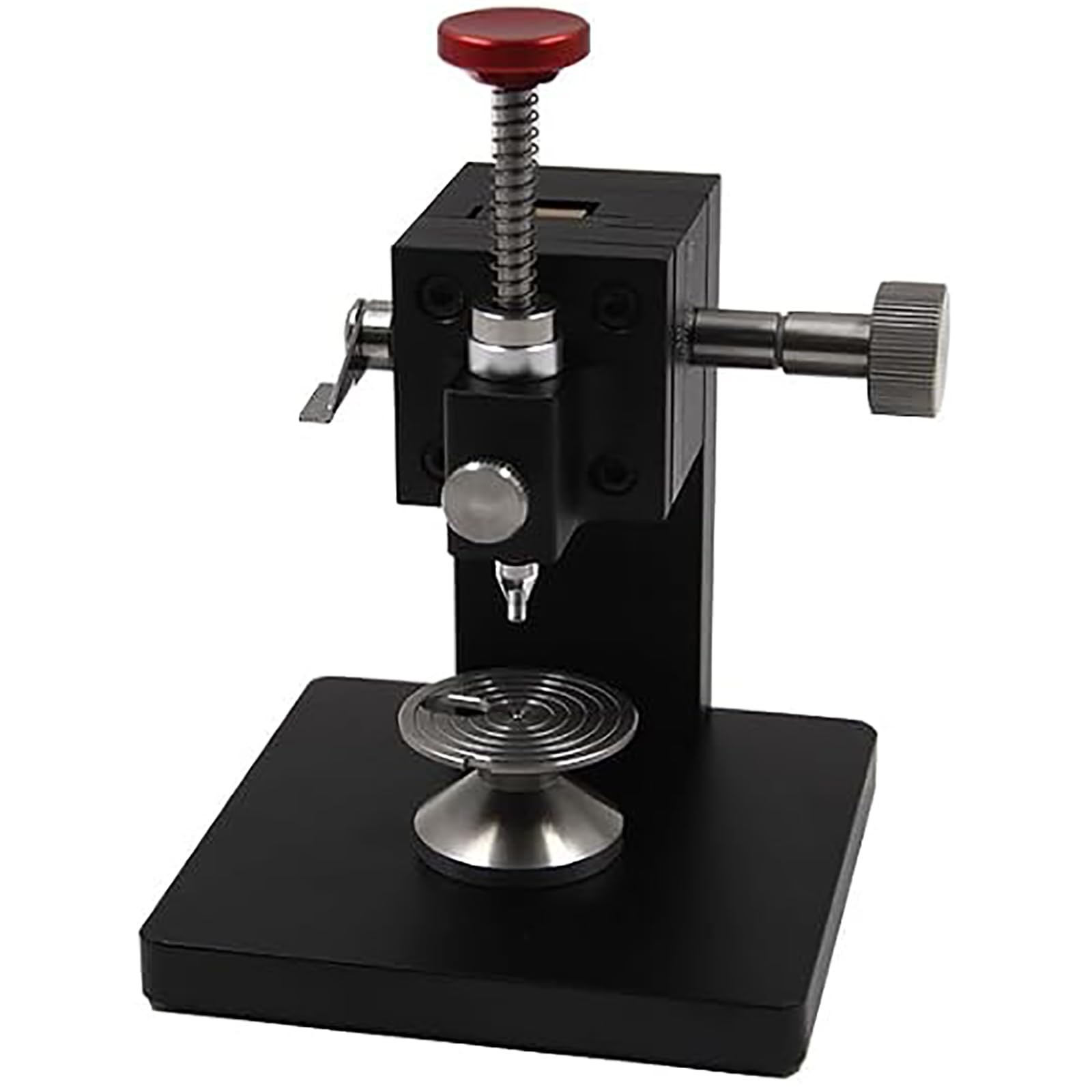 Soporte para Removedor De Agujas De Reloj, Prensa para Ajuste De Agujas De Reloj, con Construcción De Acero Inoxidable Y Diseño Compacto De 3,7 X 3,7 X 4,1 Pulgadas para Bancos De