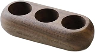 Generic Essential Oil Rack Essential Oil Display Rack 3 Slots Tray Holds 9 Bottles Storage Nail Holder 1 Tier Black Walnut Wood, 12cmx5cm, Brown