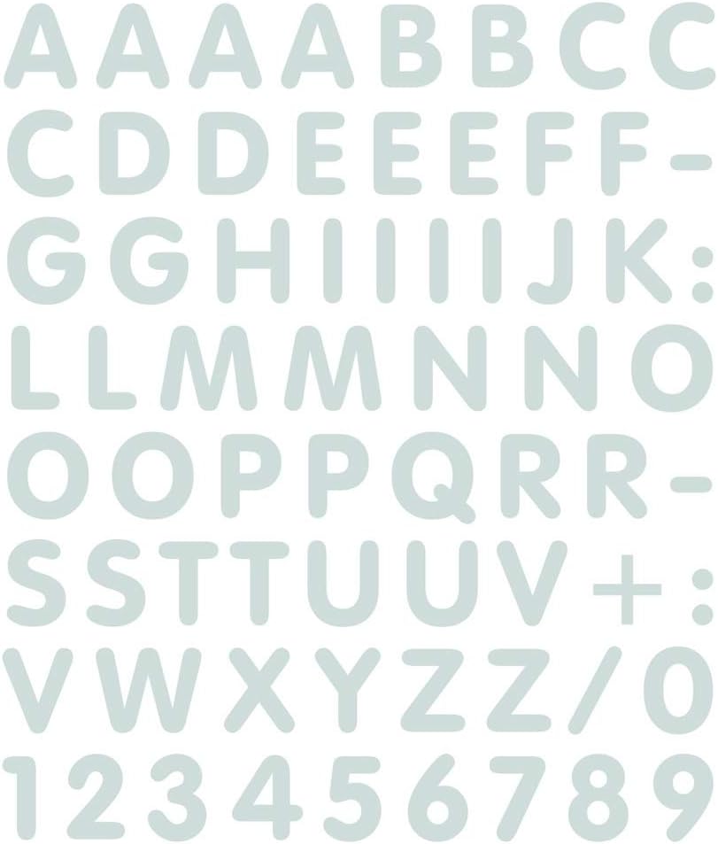 4R Quattroerre.it Letter and Number Kit Stickers, White