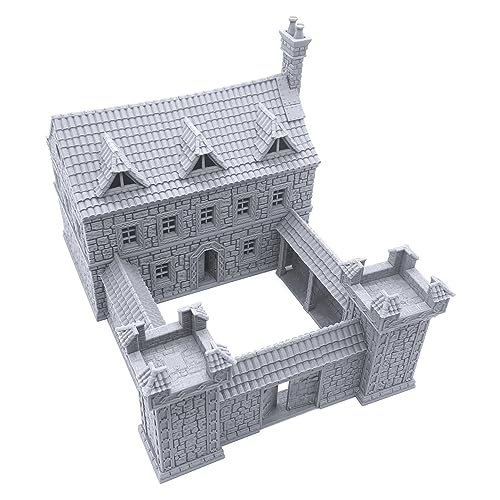 Ironhelm Barracks - DND Terrain Compatible with Dungeons and Dragons, 28mm Miniature Wargaming, Tabletop RPGs, Wargame Scenery