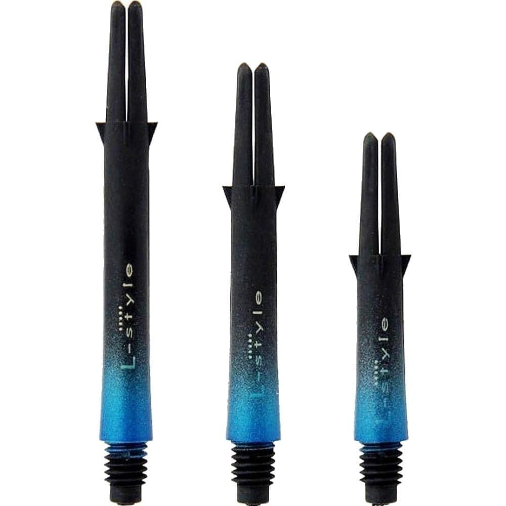 L-style L-Shaft Carbon Locked Two Tone Dart Shafts – Medium (330) – Black/Blue – Set of 3