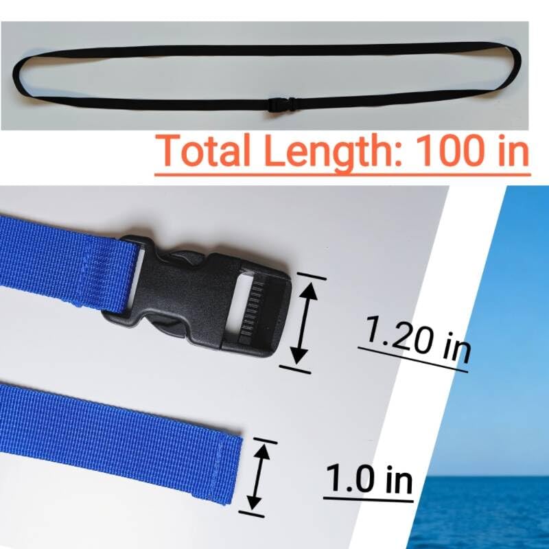 TsdL-one 6 Pack Boat Cover Tie Down Straps with Quick Release Buckles - 1 Inch x 8.33 Ft Heavy Duty Durable Adjustable Nylon Strap for Trailers, Watercraft, RV & Furniture Covers-Blue - Image 5