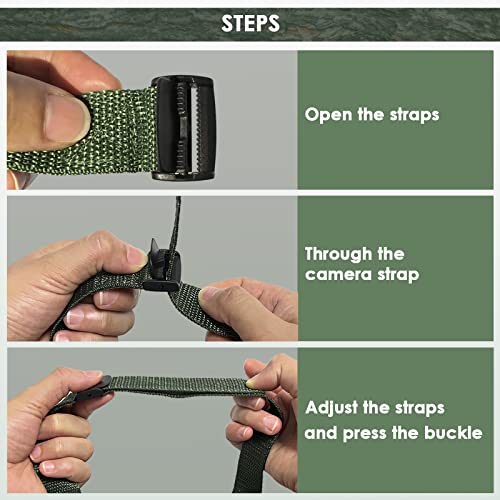 Image of 5 Pcs Adjustable Heavy Duty Tie Down Cinch Straps - 500 lbs Nylon Lashing Straps with Cam Buckles for Securing Cargo, Motorcycle, Kayak, Surfboard, Trail Cameras