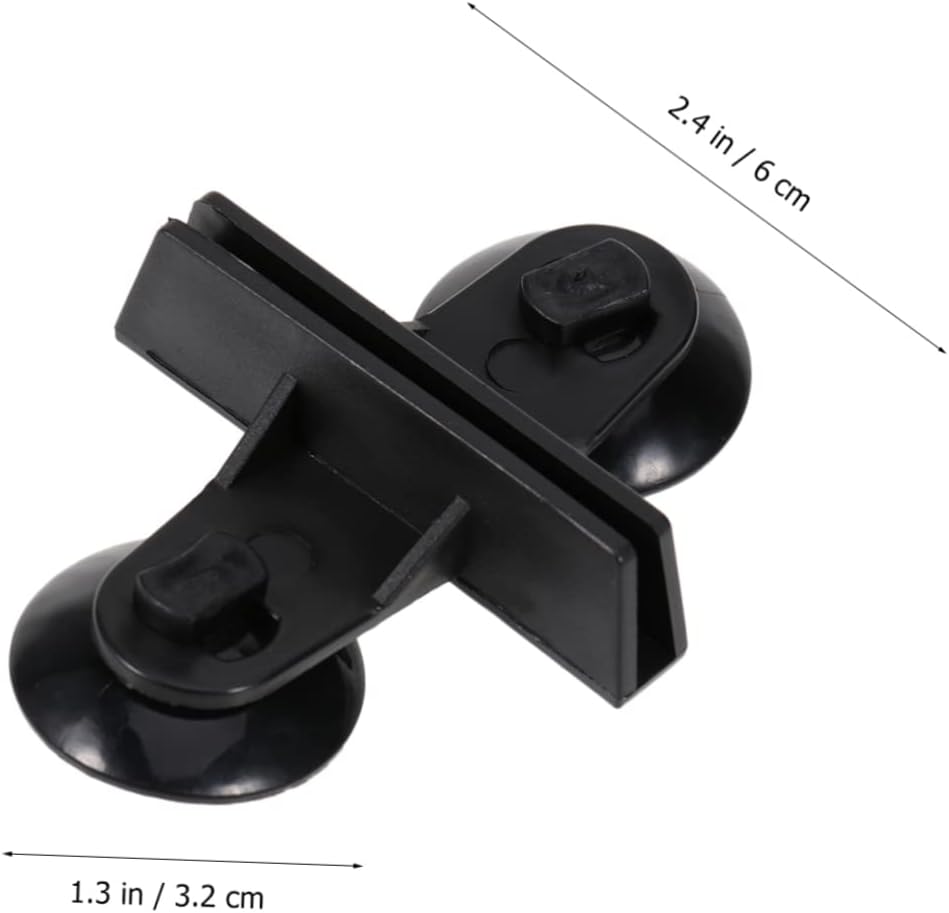 SUPVOX 20Pcs Black Fish Tank Suction Cup Clips Glass Isolation Plate Clamp for Aquarium Safe Practical Divider for Thick Glass Decorative Easy to Use Suction Cup Holders