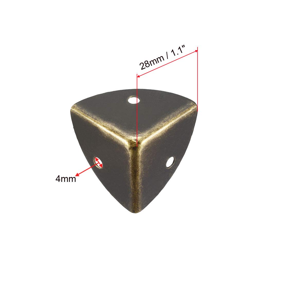 uxcell Metal Box Corner Protectors Wooden Box Edge Guard Protector 28 X 28 X 28mm Bronze Tone 8pcs