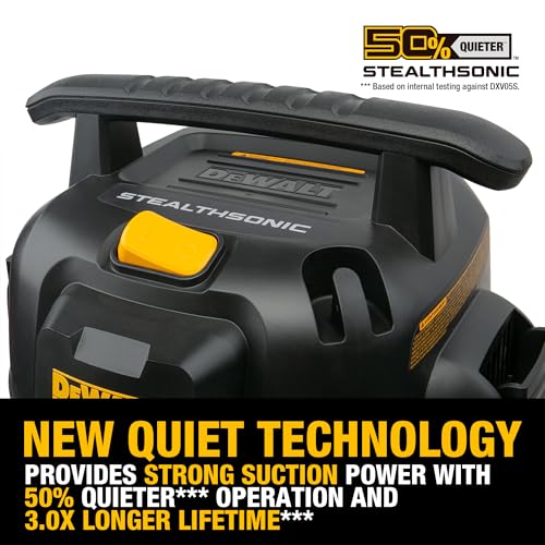 DEWALT 5 Gal 4 HP STEALTHSONIC Shop Vacuum Wet and Dry DXV05S-QTB - image 4
