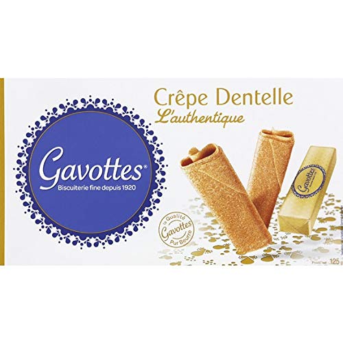 Crêpe Dentelle Gavottes authentique biscuit croustillant lot de 5 paquets de 125g