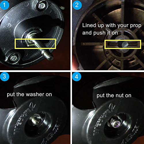 6 Pack Mkp-34 Prop & Nut Kit E Fits For Minn Kota Trolling Motor Includes Prop Nut & Washer 1865019 #TOP1