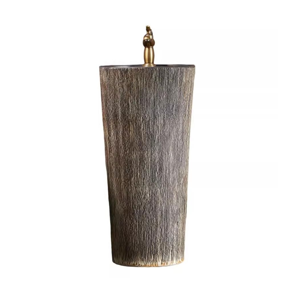 Bathroom Sink Outdoor Garden Column Wash Basin Courtyard Retro Ceramic Wash Basin Balcony Wash Basin Bathroom Vanity