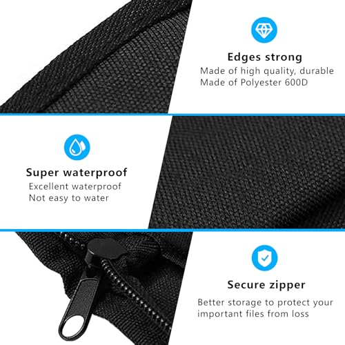 Pacaba Auto Handschuhfach Organizer, Dokumentenmappe a5 Mehrzweck Soft Zipper Registrierung Pouch Owner’s Manual Wallet Center Console Storage Box Pouch für Karten Autozubehör Bordmappe