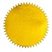 Foil Seal for Certificates, Diplomas, Notary, etc, 2" Diameter, 72 Self-Adhesive Seals per Package (Gold)