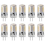 MUMENG 10 Pack 5W AC/DC 12v 350LM Bright G4 LED Lights Bulb Lamps 57 LED SMD3014 Warm White G4 Base LED Bulbs Non-dimmable 40W Incandescent Bulb Equivalent