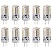 MUMENG 10 Pack 5W AC/DC 12v 350LM Bright G4 LED Lights Bulb Lamps 57 LED SMD3014 Warm White G4 Base LED Bulbs Non-dimmable 40W Incandescent Bulb Equivalent