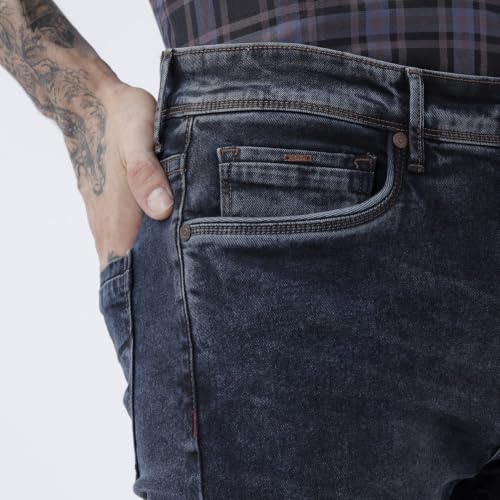 Image of BASICS Cotton Stretch Men's Jeans | Smart Casual Denim | Ultra-flexible stretch cotton denim. Modern style. Durable, breathable & built for all-day travel comfort.