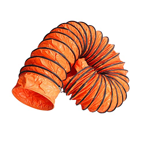 LIGUOYI PVC Flexible Duct Hosing Diameter 300mm 500mm, Retractable Vinyl Hose for Exhaust Fan, Waterproof, PVC Flexible Ducting Hose with Adjustable Rope and D-Rings