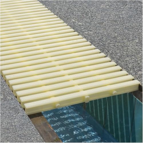 Grille de drainage pour canal de piscine rectangulaire beige