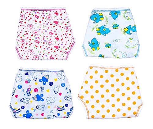 Image of TS LAVI TAVI Jhabla with Nappy for New Born Baby Clothes Multicolor (Set of 4) (6-9 Month)