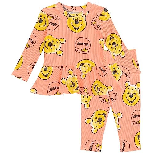 Image of Disney Minnie Mouse Winnie the Pooh The Aristocats Lilo & Stitch Stitch Peplum T-Shirt and Pants Newborn to Big Kid