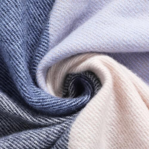 Fauson Scarf For Women - Bule Scarves For Women Cashmere Womens Scarf Women'S Fall Winter Scarf Long Plaid Scarf Warm Soft thumb #6